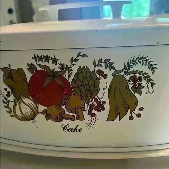 Vintage Ransburg Metal Cake Plate Holder & Cover Canister Carrier Nostalgiacore - Picture 10 of 11